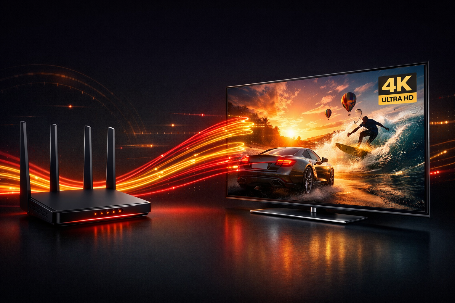 Łącze internetowe dla IPTV w jakości 4K